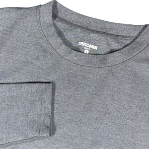 Kombi Performance Base Layer Shirt Wool Blend Large Gray Cold Weather Stretch